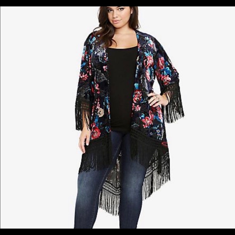Velvet Floral Kimono
